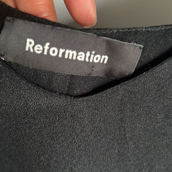 Reformation Crimini Black Slip Midi Dress - Picture 9 of 15